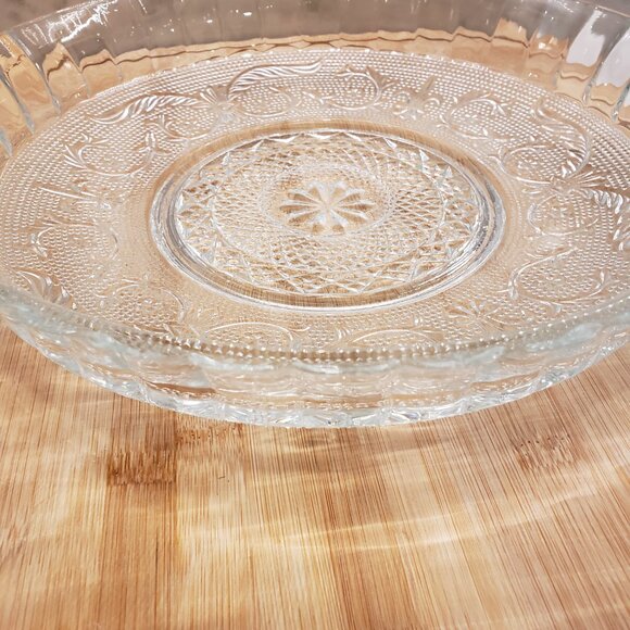 Beautiful large serving decorative glass plate - Picture 3 of 9
